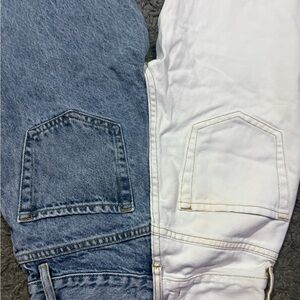 PacSun High Rise Blue and White Jeans